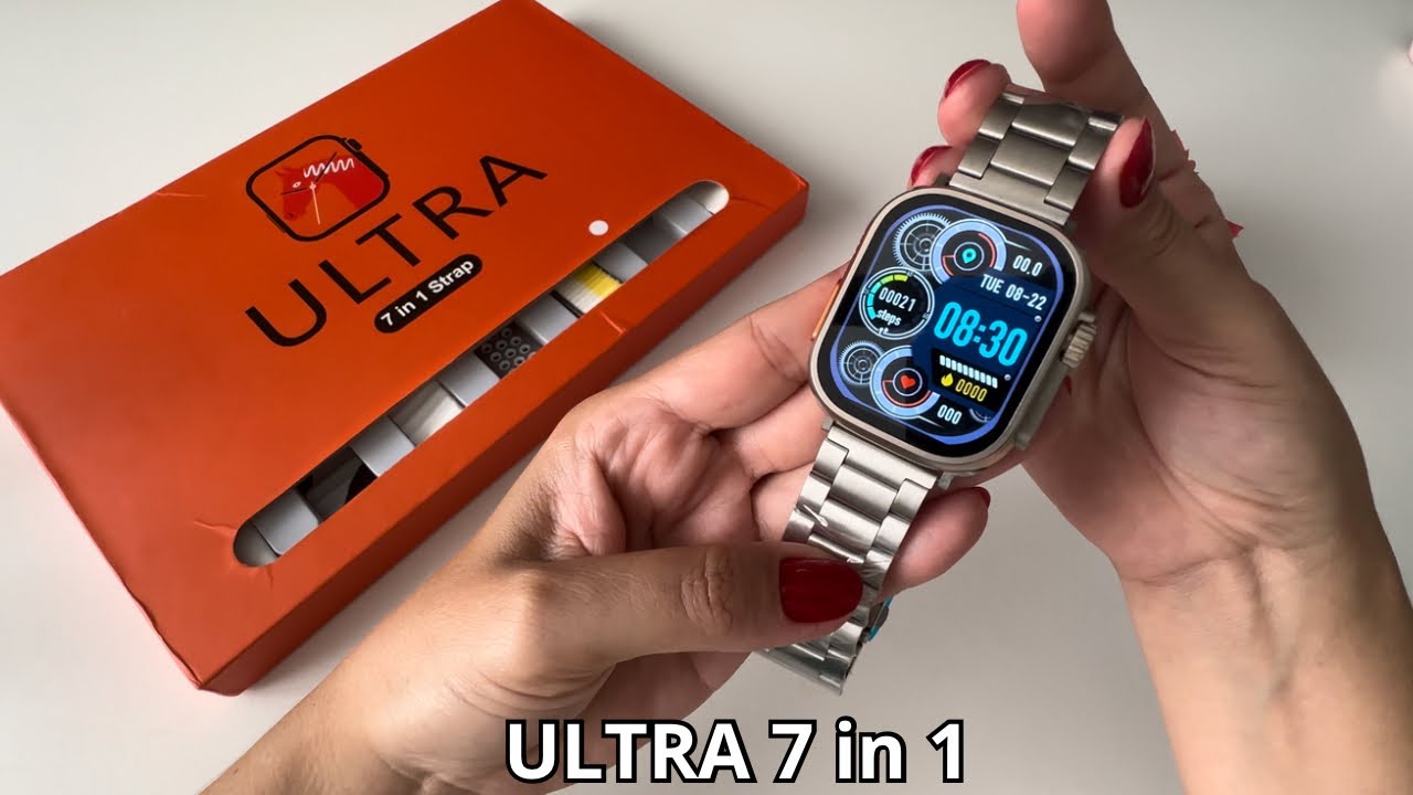 "Y60 Ultra Smart Watch | 7-in-1 Features | HD Display | BT Calling | Fitness Tracker (Multi-Color Straps)"