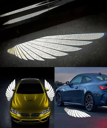 Angel Wing Light Dynamic Projection Lamp Universal Car Rear View Mirror Side Mirror (2 Pcs)