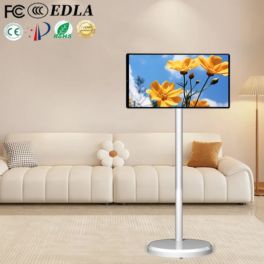 21.5 27 32 Inch Floor Stand Touch Rotatable Screen Portable Smart Tv Stand By Me Tv for Education Entertainment Games