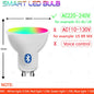 220V Tuya GU10 Lamp Bluetooth RGBCW White Dimmable Led Bulbs Smart Life App Control Spotlight For Home Wall Projection Light