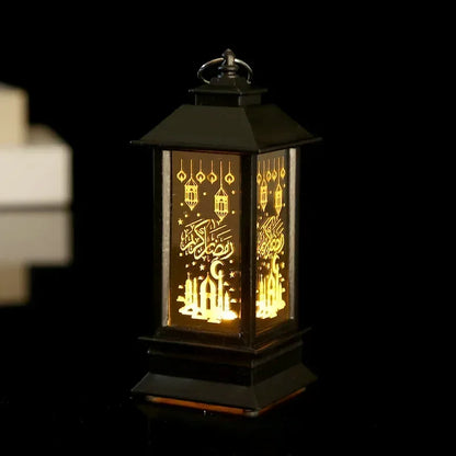 2024 New EID Mubarak LED Lights Lamp Islam Muslim Festival Party Moon Star Castle Lantern Ramadan Home Decoration