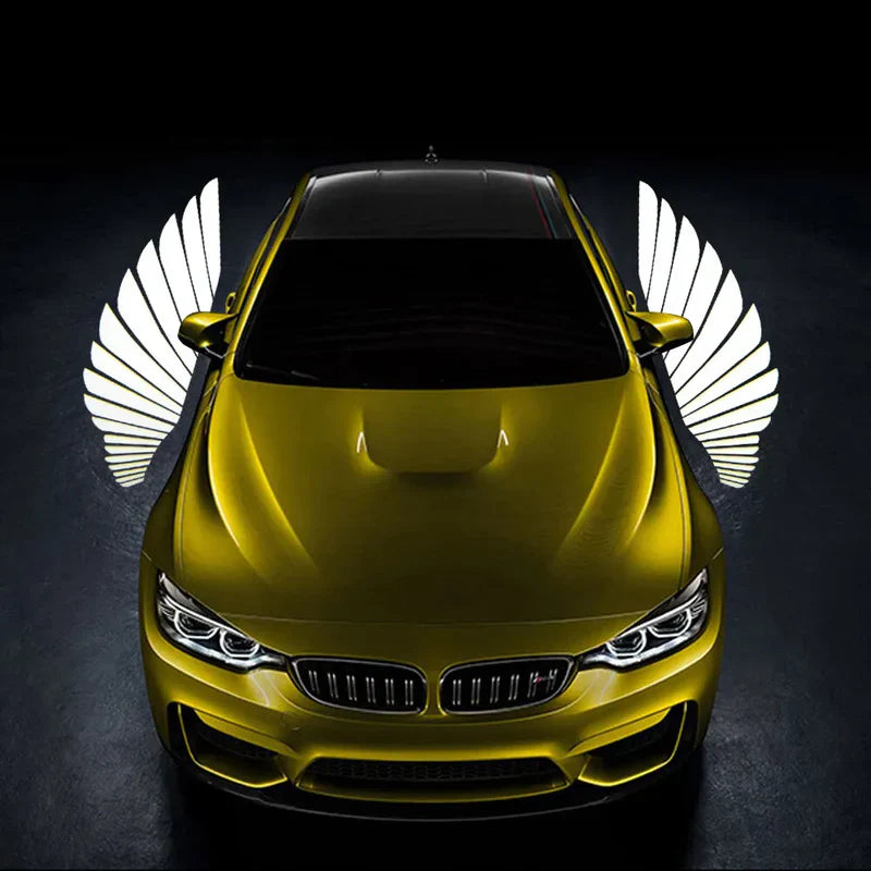 Angel Wing Light Dynamic Projection Lamp Universal Car Rear View Mirror Side Mirror (2 Pcs)