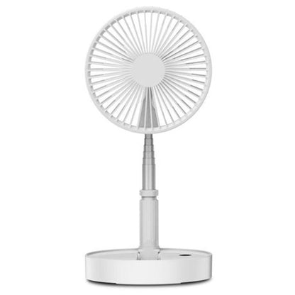 Portable Rechargeable Telescopic Folding Fan | Usb Foldable | Table Desk Fan | Telescopic Design Floor | 3 Speeds Rechargeable, Foldable, Adjustable Height Fan (rechargeable) (random Color)